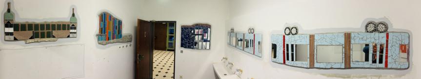 Aus grau wird wow: Glasmosaikkunst von Schülerhand für Wohlfühlräume