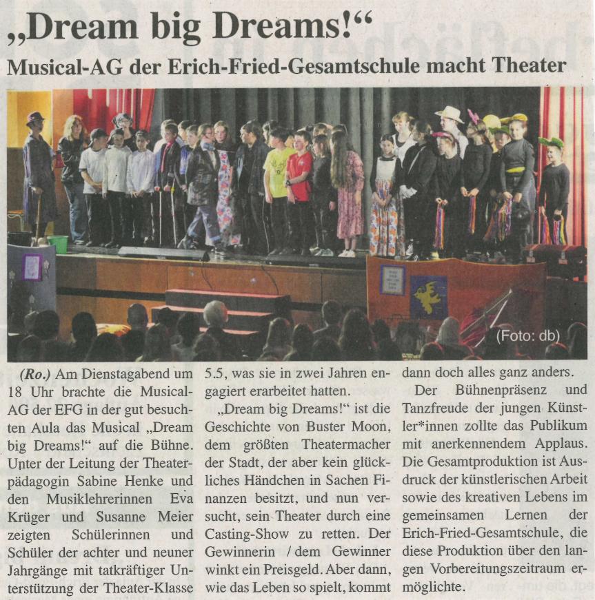 Musical AG "Dream big Dream"
